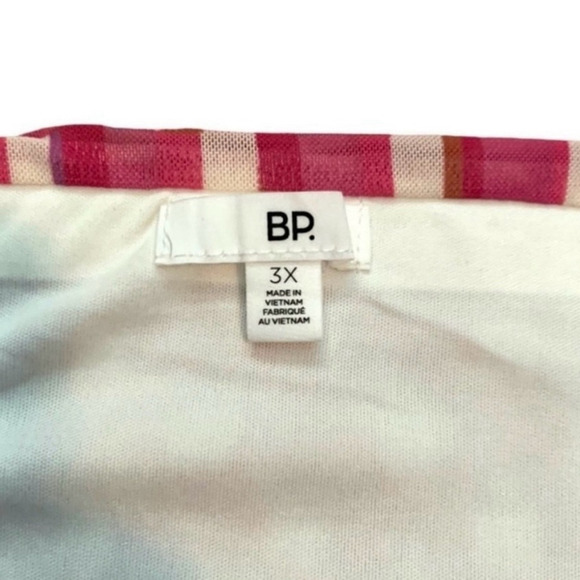 BP Plus Size 3X Pink Checker Print Mini Skirt NWT Stretch Lined - Picture 7 of 7